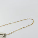 CHANEL Matelasse Chain Shoulder Bag Lamb Skin White Gold CC Auth 193136-8