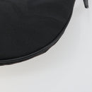 FENDI Zucchino Canvas Shoulder Bag Dark Brown Silver Auth 193139V-8