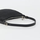 FENDI Zucchino Canvas Shoulder Bag Dark Brown Silver Auth 193139V-7