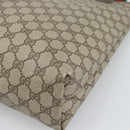 GUCCI GG Supreme Web Sherry Line Tote Bag PVC Beige 39 02 003 Auth 193140-15