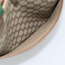 GUCCI GG Supreme Web Sherry Line Tote Bag PVC Beige 39 02 003 Auth 193140-11
