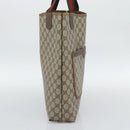 GUCCI GG Supreme Web Sherry Line Tote Bag PVC Beige 39 02 003 Auth 193140-3