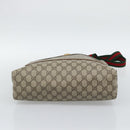 GUCCI GG Supreme Web Sherry Line Tote Bag PVC Beige 39 02 003 Auth 193140-5