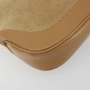 GUCCI Jackie Shoulder Bag Suede Beige Silver 001 3735 Auth 193141A-14