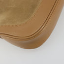 GUCCI Jackie Shoulder Bag Suede Beige Silver 001 3735 Auth 193141A-16