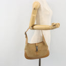 GUCCI Jackie Shoulder Bag Suede Beige Silver 001 3735 Auth 193141A-23