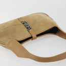 GUCCI Jackie Shoulder Bag Suede Beige Silver 001 3735 Auth 193141A-6