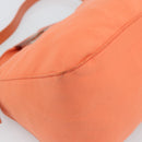 FENDI Mamma Baguette Shoulder Bag Cotton jersey Orange Silver Auth 193143-16