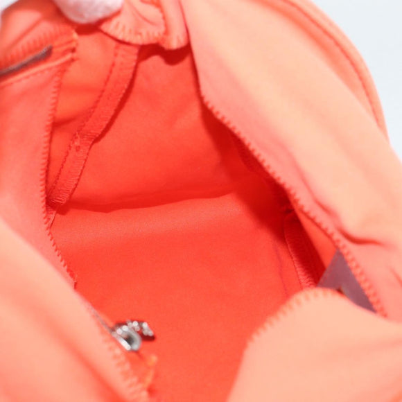 FENDI Mamma Baguette Shoulder Bag Cotton jersey Orange Silver Auth 193143