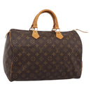 LOUIS VUITTON Monogram Speedy 35 Hand Bag M41524 LV Auth 193145V-1