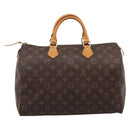LOUIS VUITTON Monogram Speedy 35 Hand Bag M41524 LV Auth 193145V-2