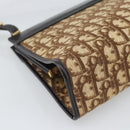 Christian Dior Trotter Canvas Shoulder Bag Beige Gold Auth 193146-16
