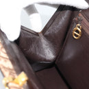 Christian Dior Trotter Canvas Shoulder Bag Beige Gold Auth 193146-18