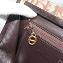 Christian Dior Trotter Canvas Shoulder Bag Beige Gold Auth 193146-19