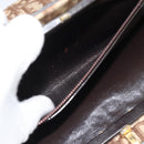 Christian Dior Trotter Canvas Shoulder Bag Beige Gold Auth 193146-12