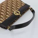 Christian Dior Trotter Canvas Shoulder Bag Beige Gold Auth 193146-7