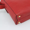 CELINE Shoulder Bag Leather Red Gold Auth 193149-16