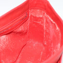 CELINE Shoulder Bag Leather Red Gold Auth 193149-19