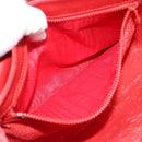 CELINE Shoulder Bag Leather Red Gold Auth 193149-11
