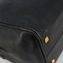 LOEWE Hand Bag Leather Black Gold Auth 193150-14