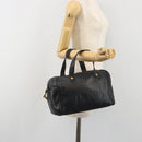 LOEWE Hand Bag Leather Black Gold Auth 193150-21