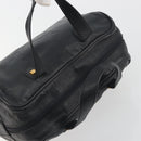 LOEWE Hand Bag Leather Black Gold Auth 193150-6
