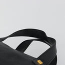 LOEWE Hand Bag Leather Black Gold Auth 193150-8