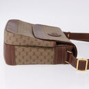 GUCCI Micro GG Supreme Shoulder Bag PVC Beige Gold Auth 193154-3