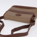 GUCCI Micro GG Supreme Shoulder Bag PVC Beige Gold Auth 193154-6