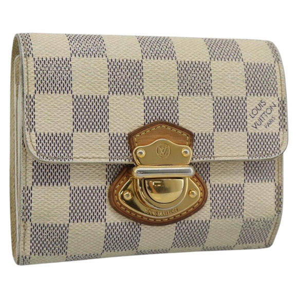LOUIS VUITTON Damier Azur Portefeuille Joy Bifold Wallet N60030 LV Auth 193157