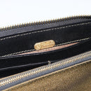 FENDI Zucca Canvas Long Wallet Black Brown Auth 193160V-13