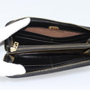 FENDI Zucca Canvas Long Wallet Black Brown Auth 193160V-14