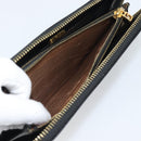 FENDI Zucca Canvas Long Wallet Black Brown Auth 193160V-18