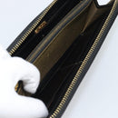 FENDI Zucca Canvas Long Wallet Black Brown Auth 193160V-19