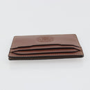 LOEWE Card Case Leather Brown Auth 193161V-8