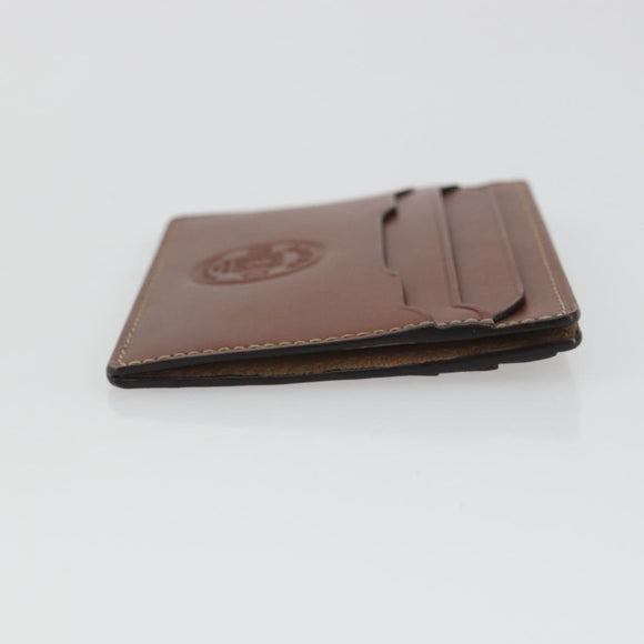 LOEWE Card Case Leather Brown Auth 193161V