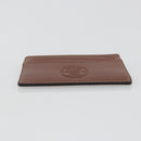 LOEWE Card Case Leather Brown Auth 193161V-6