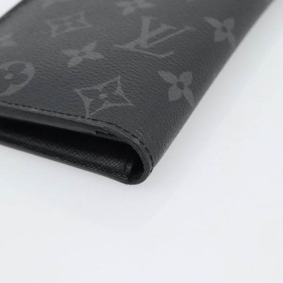 LOUIS VUITTON Monogram Eclipse Portefeuille Braza Wallet M61697 LV Auth 193162V