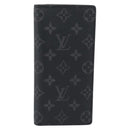 LOUIS VUITTON Monogram Eclipse Portefeuille Braza Wallet M61697 LV Auth 193162V-2