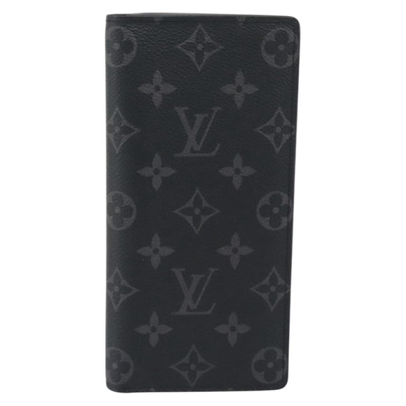LOUIS VUITTON Monogram Eclipse Portefeuille Braza Wallet M61697 LV Auth 193162V