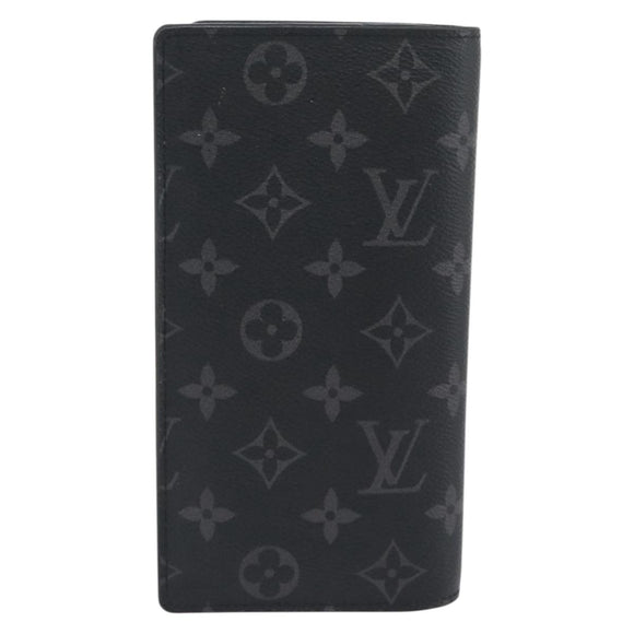 LOUIS VUITTON Monogram Eclipse Portefeuille Braza Wallet M61697 LV Auth 193162V