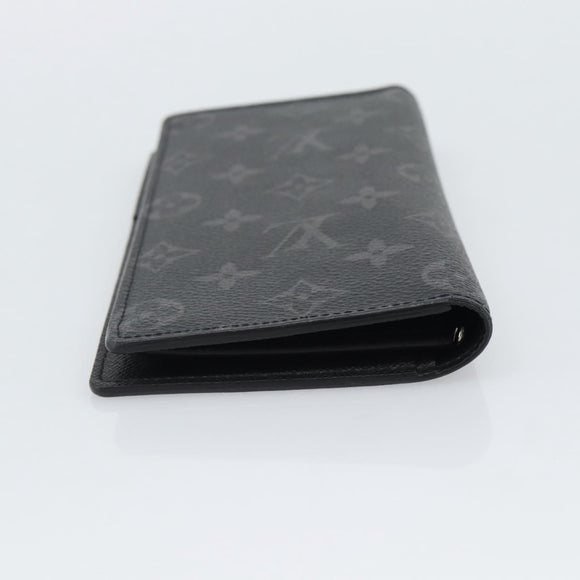 LOUIS VUITTON Monogram Eclipse Portefeuille Braza Wallet M61697 LV Auth 193162V