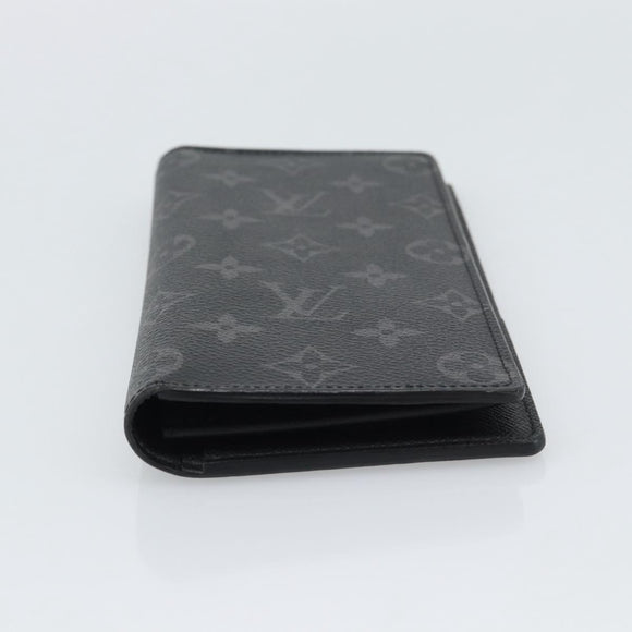 LOUIS VUITTON Monogram Eclipse Portefeuille Braza Wallet M61697 LV Auth 193162V