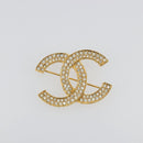 CHANEL COCO Mark Brooch metal Gold Tone CC Auth 193163V-2