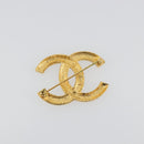 CHANEL COCO Mark Brooch metal Gold Tone CC Auth 193163V-3