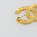 CHANEL COCO Mark Brooch metal Gold Tone CC Auth 193163V-4