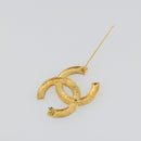 CHANEL COCO Mark Brooch metal Gold Tone CC Auth 193163V-6
