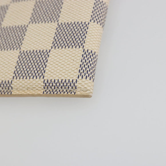 LOUIS VUITTON Damier Azur Etui A Lunettes MM Glasses Case N60025 LV Auth 193165V