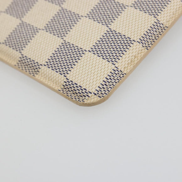 LOUIS VUITTON Damier Azur Etui A Lunettes MM Glasses Case N60025 LV Auth 193165V