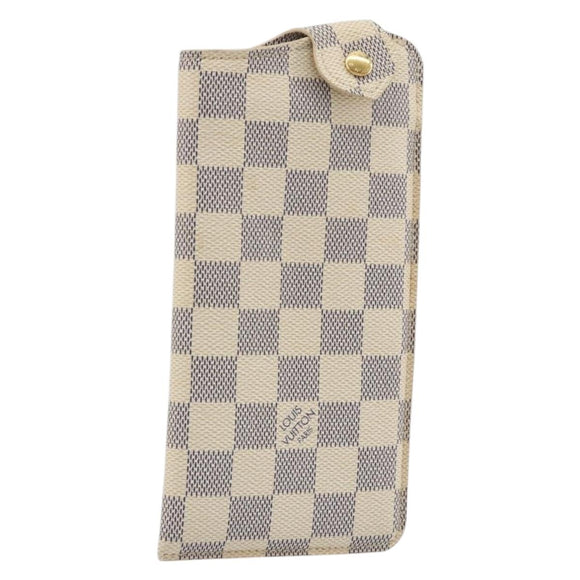 LOUIS VUITTON Damier Azur Etui A Lunettes MM Glasses Case N60025 LV Auth 193165V